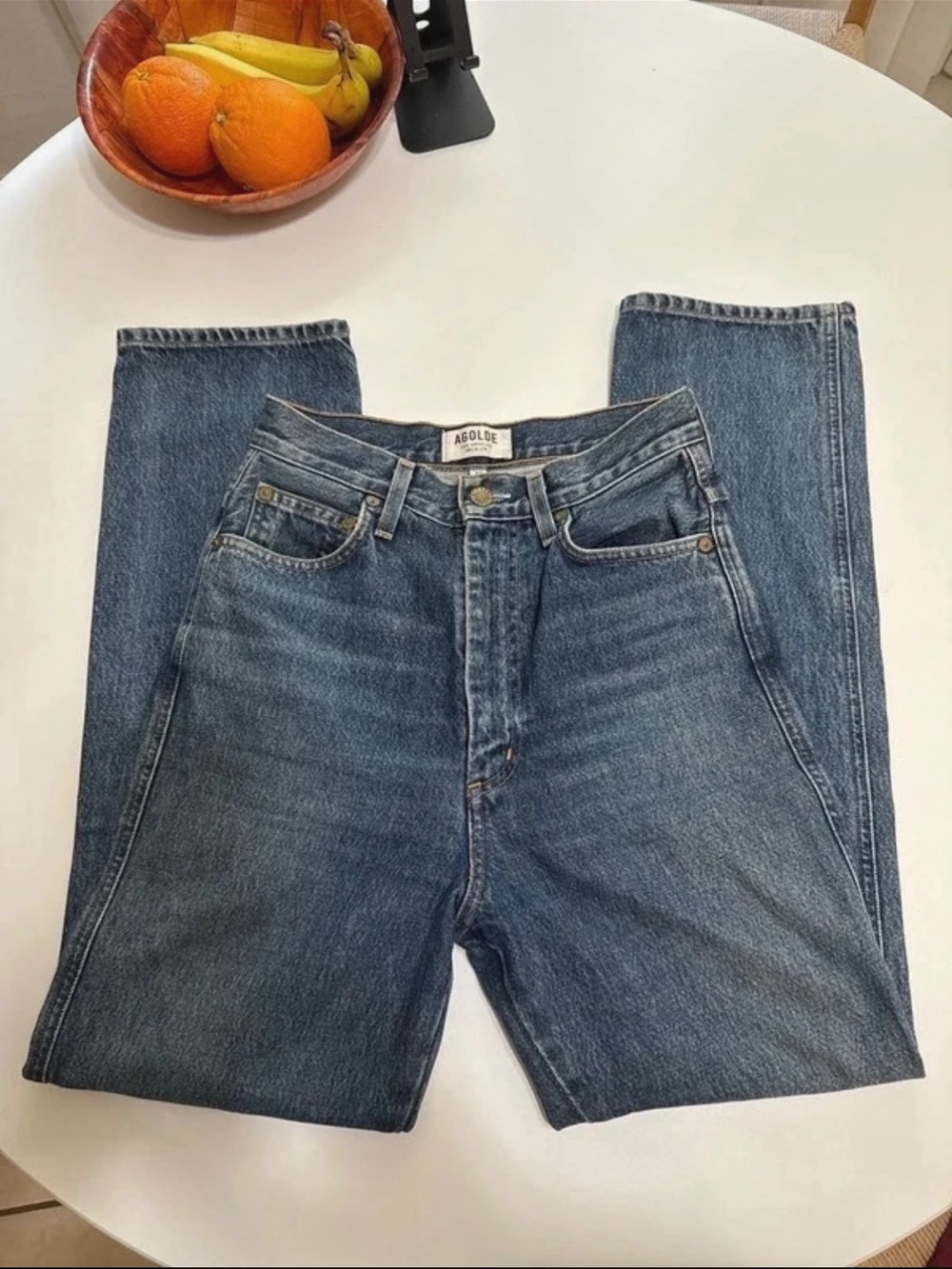 AGOLDE’s signature’90s Pinch Waist High Rise Straight Jeans